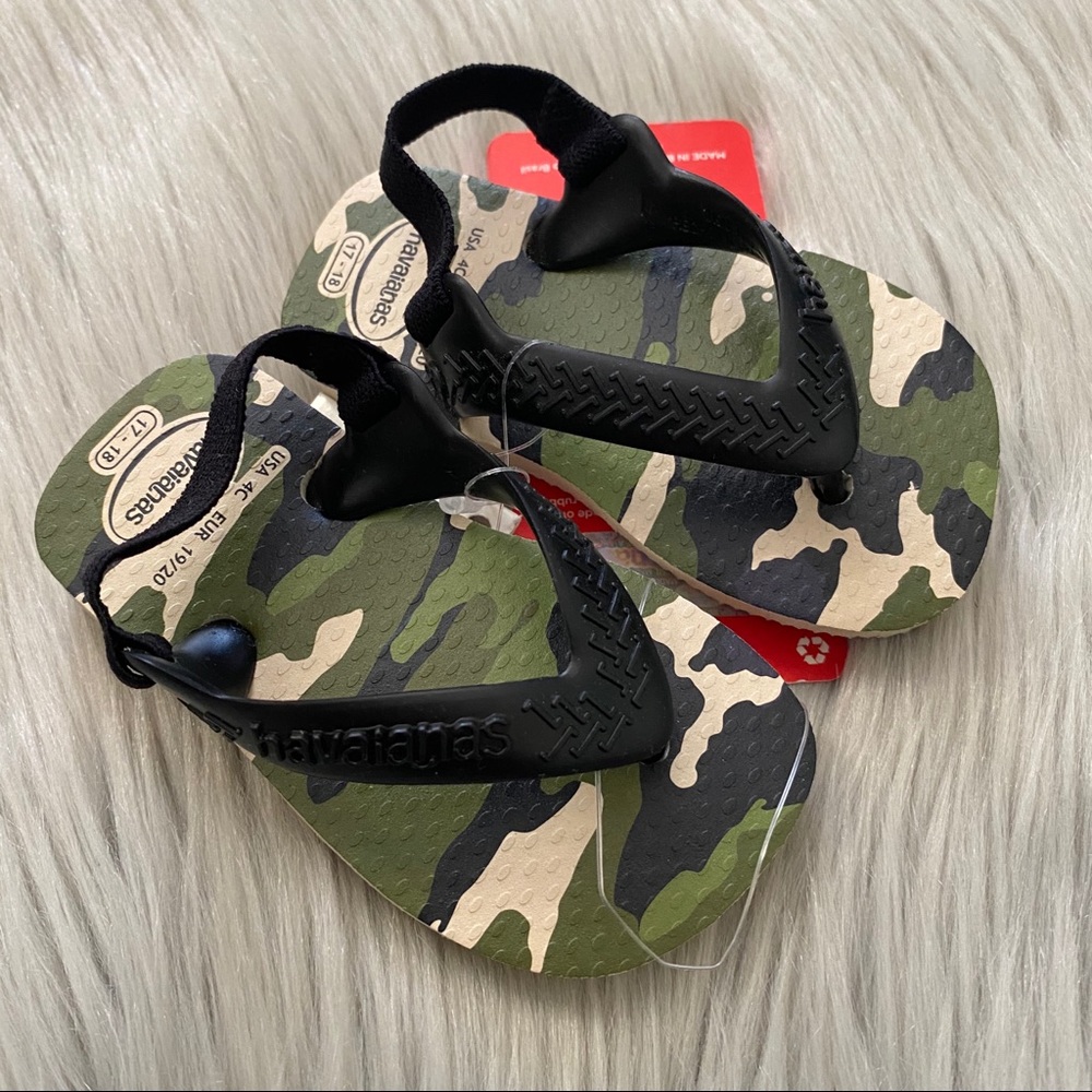 HAVAIANAS Baby Camo Sandals NWT
